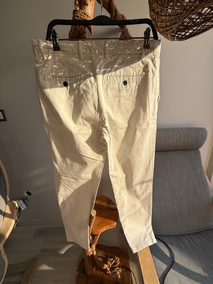 Krem zara beyaz pantolon - Görsel 3
