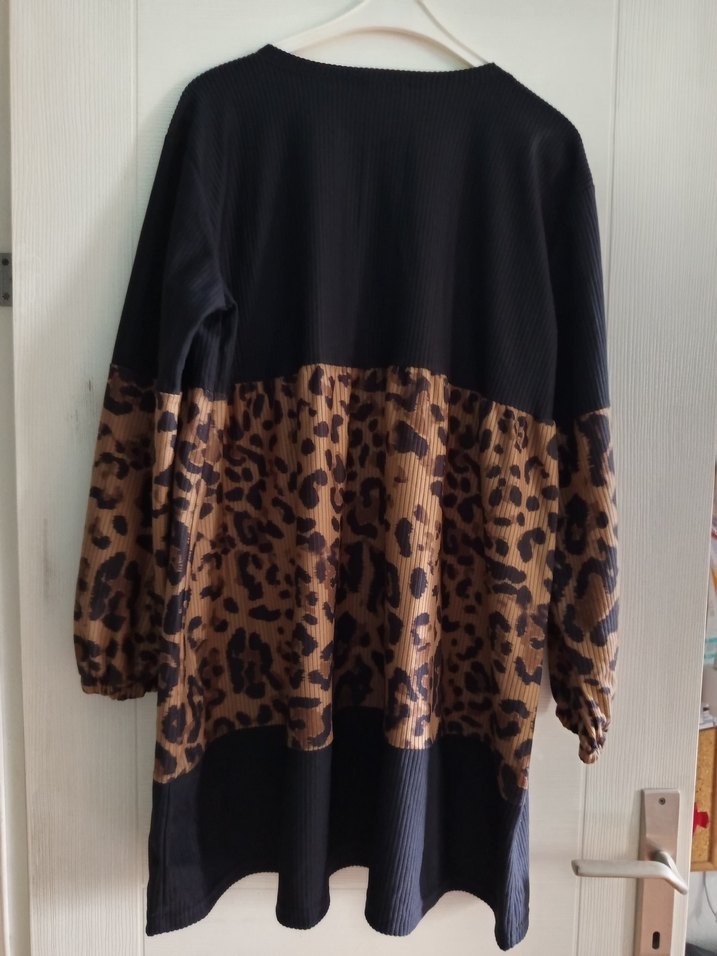 Leopar Desenli Uzun Kollu Kadın Tunik - Görsel 2