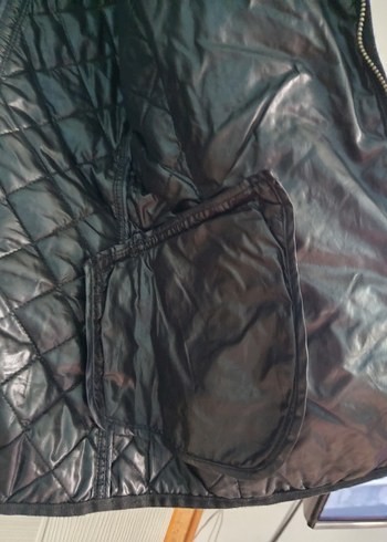 Kemerli siyah renk Biker Ceket - Görsel 6