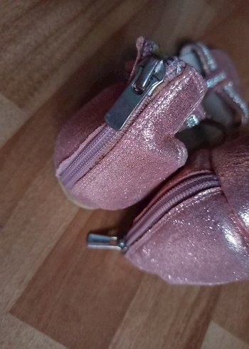 Pembe İşlemeli  kız çocuk Abiye Ayakkabı - Görsel 4