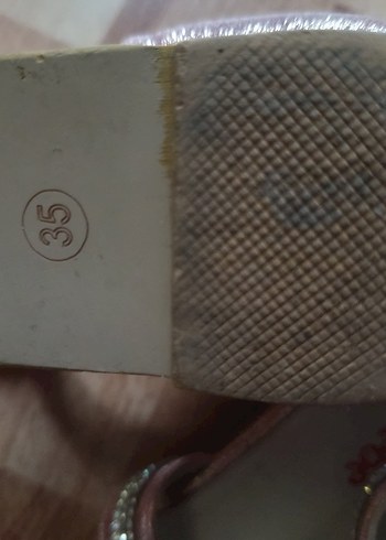 Pembe İşlemeli  kız çocuk Abiye Ayakkabı - Görsel 5