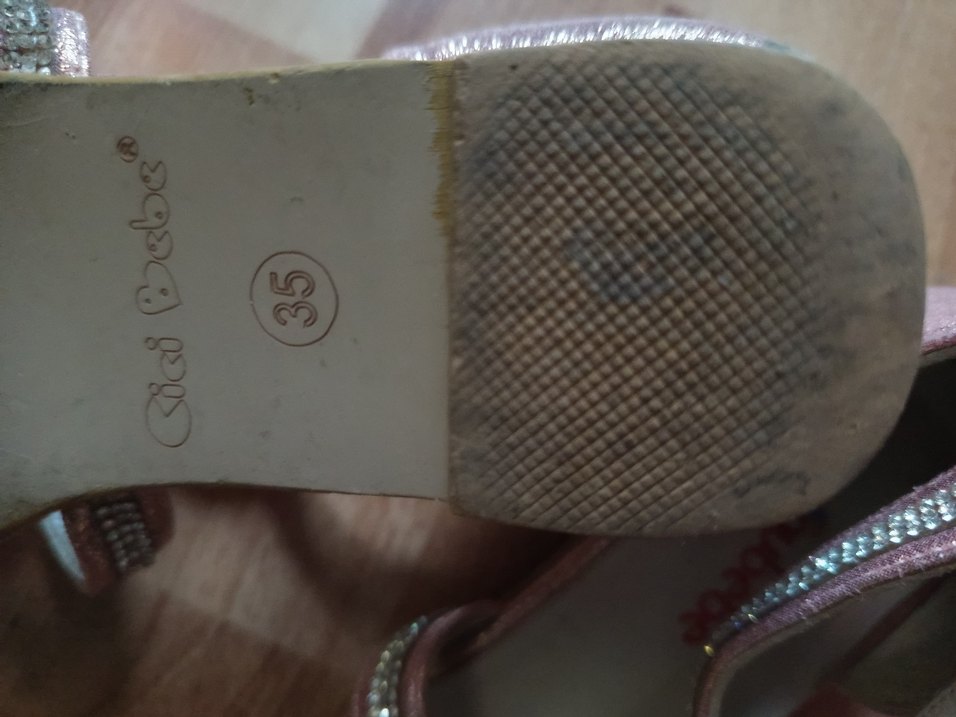 Pembe İşlemeli  kız çocuk Abiye Ayakkabı - Görsel 5