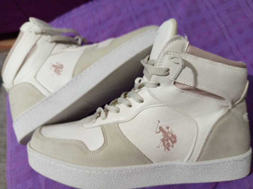 U.S. Polo Krem Kadın Spor Ayakkabı - Görsel 4