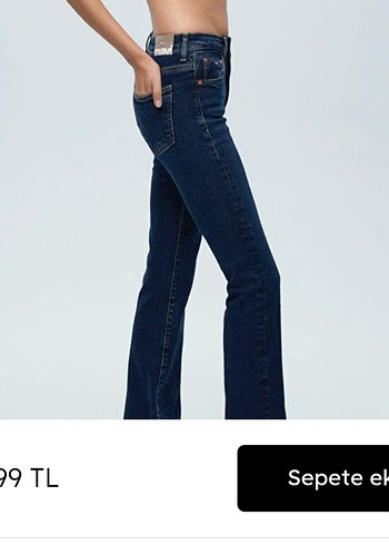 Maria Real Blue Derin Lacivert Jean Pantolon - Görsel 3