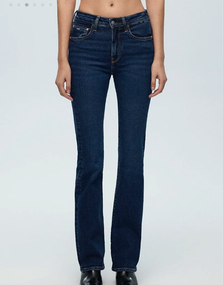 Maria Real Blue Derin Lacivert Jean Pantolon - Görsel 5