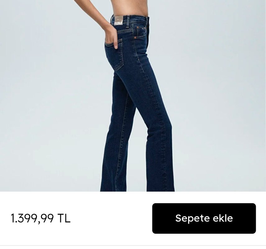 Maria Real Blue Derin Lacivert Jean Pantolon - Görsel 3