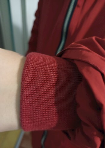 Kürk Detaylı Kırmızı Kadın Kışlık Mont - Görsel 5