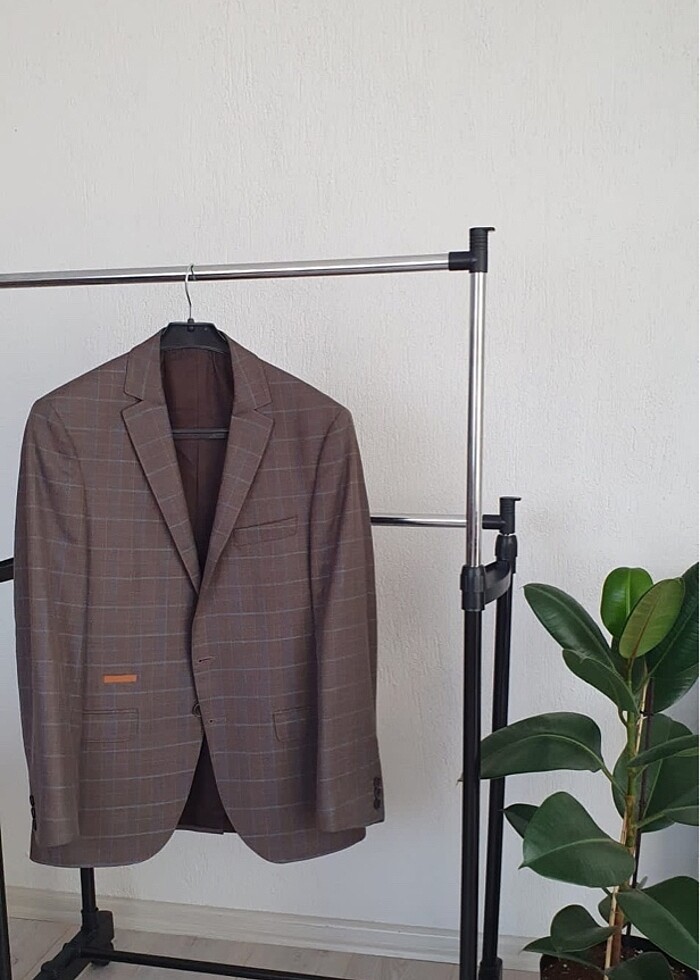 COMİENZO Kahverengi altınyıldız kumaş erkek ceket - Görsel 2