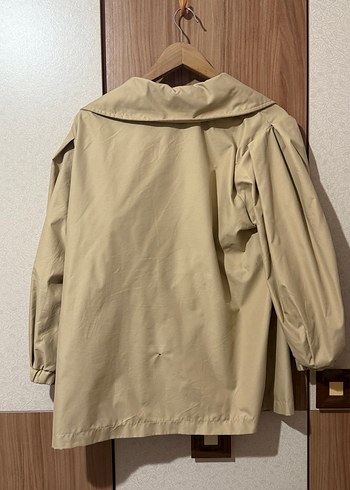 Bej Düğmeli Midi Kadın Trençkot - Görsel 2