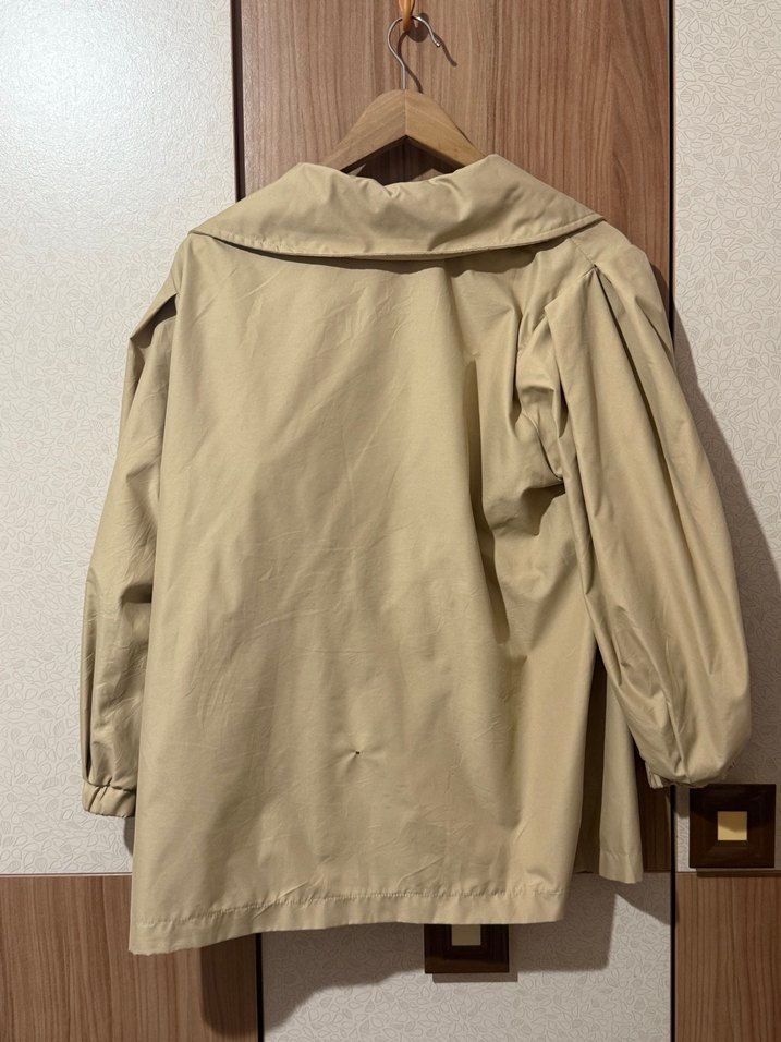 Bej Düğmeli Midi Kadın Trençkot - Görsel 2