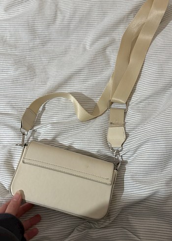 Beyaz Minimalist Deri Kadın Çanta - Görsel 2