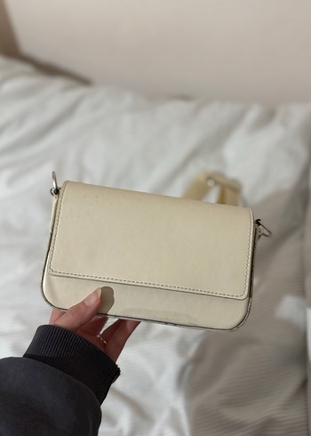 Beyaz Minimalist Deri Kadın Çanta - Görsel 3