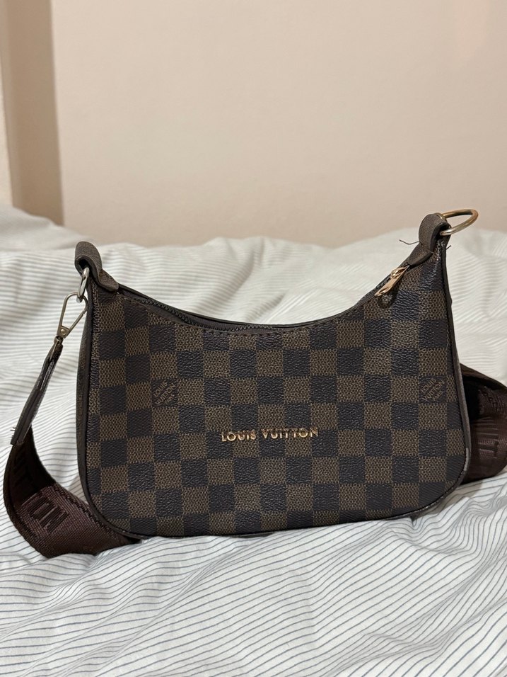 Kahverengi Kemerli Kadın Deri Çapraz Çanta - Görsel 4