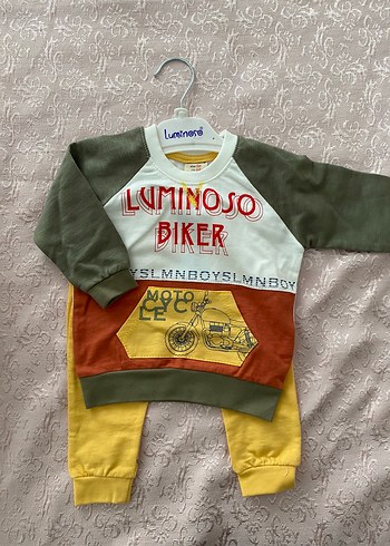 Çok Renkli Erkek Bebek Biker Takımı