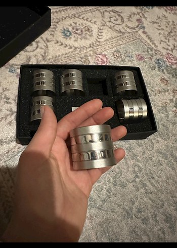 Jumbo Paslanmaz Çelik 12 li peçetelik halkası - Görsel 3