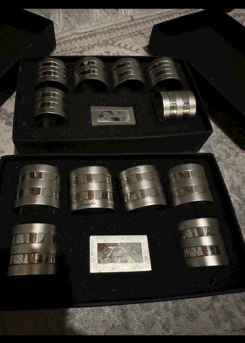 Jumbo Paslanmaz Çelik 12 li peçetelik halkası - Görsel 2