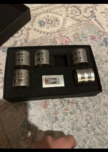 Jumbo Paslanmaz Çelik 12 li peçetelik halkası - Görsel 5