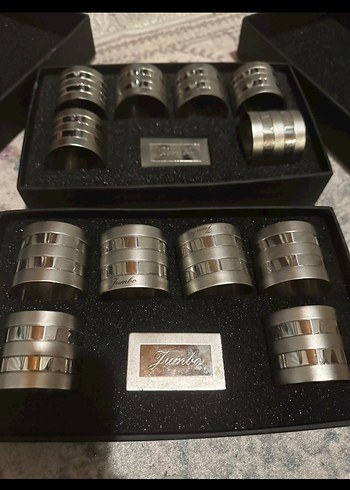 Jumbo Paslanmaz Çelik 12 li peçetelik halkası - Görsel 4