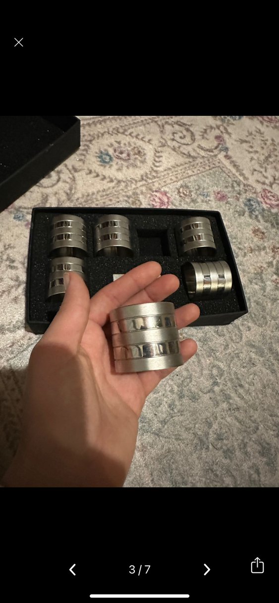 Jumbo Paslanmaz Çelik 12 li peçetelik halkası - Görsel 3