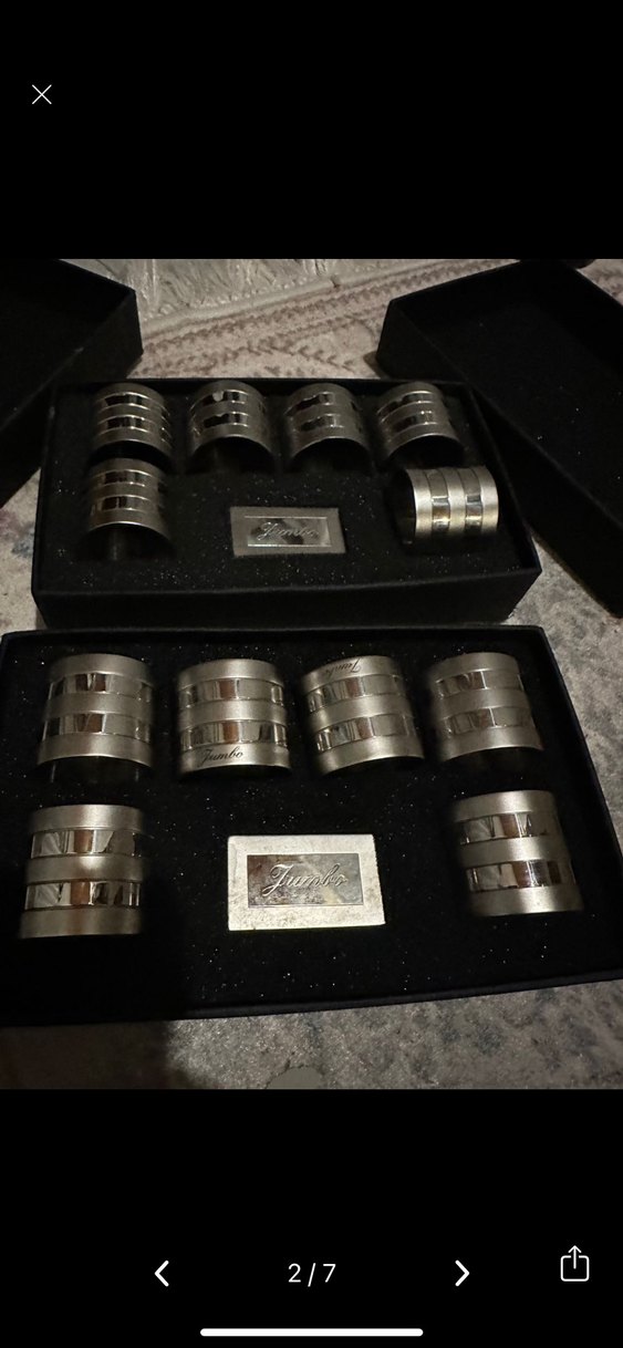 Jumbo Paslanmaz Çelik 12 li peçetelik halkası - Görsel 2