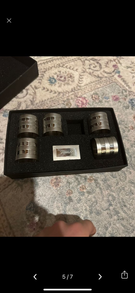 Jumbo Paslanmaz Çelik 12 li peçetelik halkası - Görsel 5