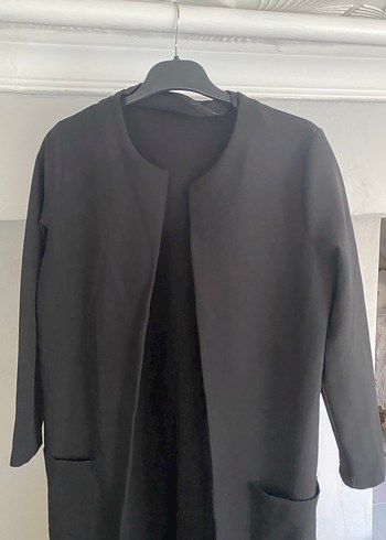 Siyah Uzun Kadın Kaban - Görsel 3