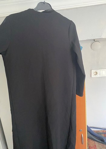 Siyah Uzun Kadın Kaban - Görsel 4