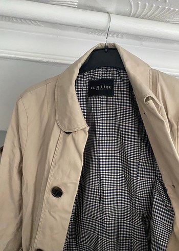 Bej Düğmeli Midi Trençkot - Görsel 4