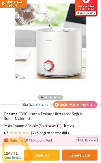 hava temizleme nemlendirici deerma - Görsel 2