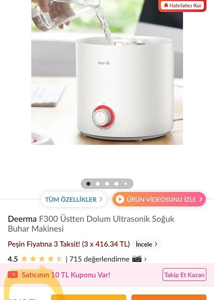 hava temizleme nemlendirici deerma - Görsel 2