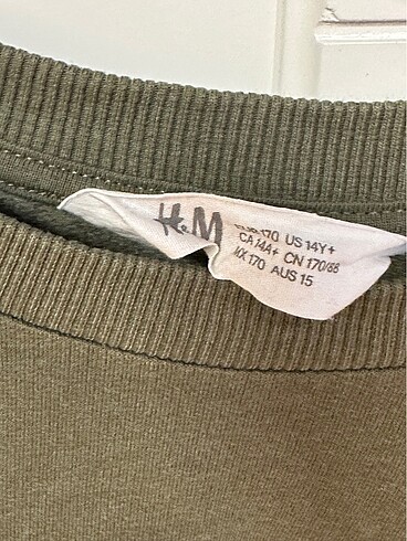 13-14 Yaş Beden yeşil Renk H&M tshirt