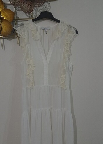 40 Beden beyaz Renk İpekyol Elbise