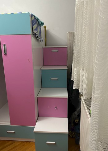 Pembe Çocuk Dolabı ve Ranza - Görsel 3