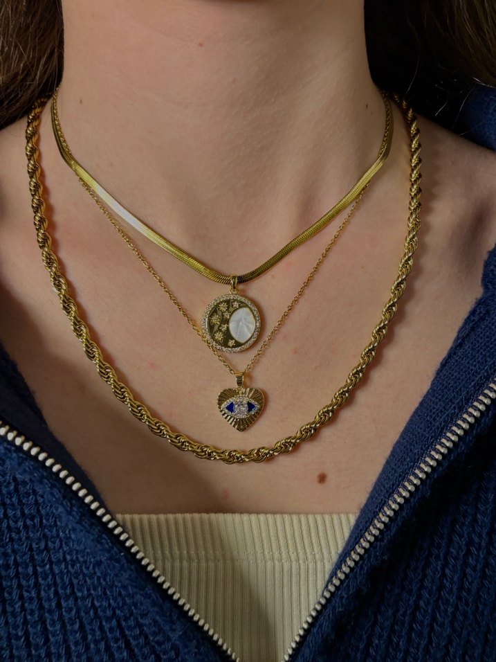 3 lü kadın kolye set - Görsel 2