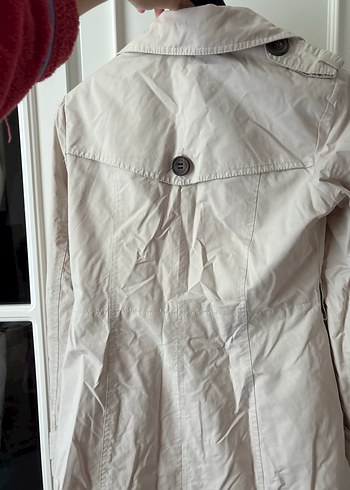 Bej Midi Düğmeli Kadın Trençkot - Görsel 4