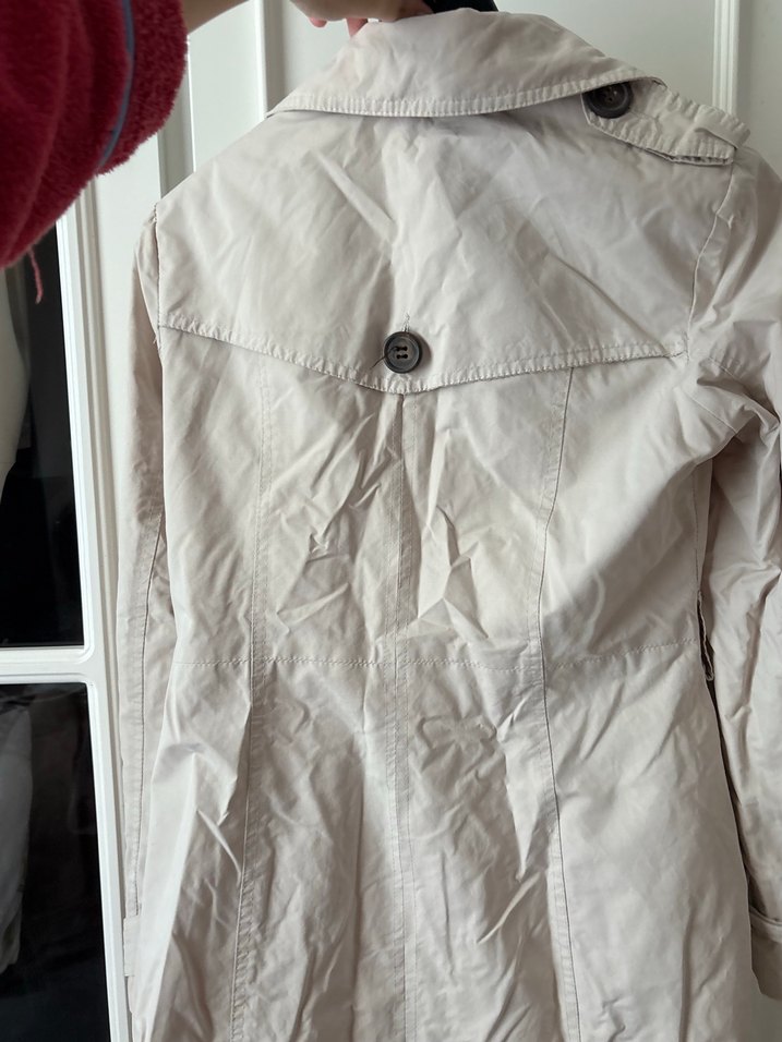 Bej Midi Düğmeli Kadın Trençkot - Görsel 4