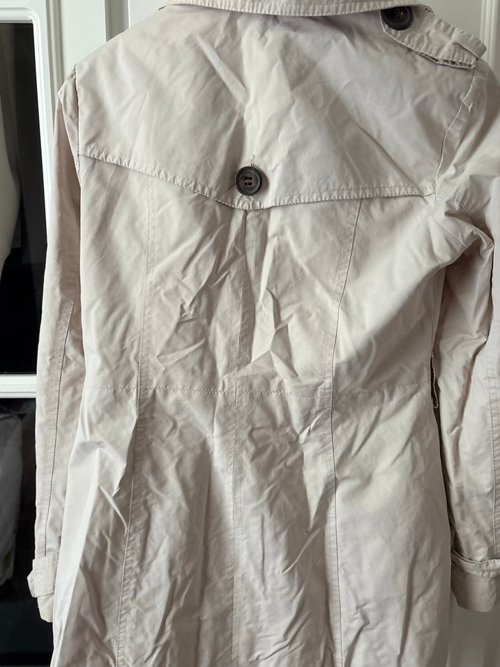 Bej Midi Düğmeli Kadın Trençkot - Görsel 5