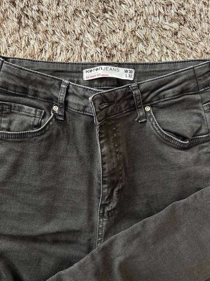 Gri Normal Boy Kadın Denim Pantolon - Görsel 2