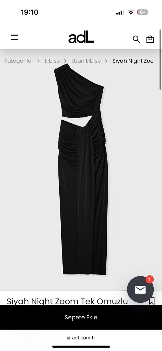 Adl tek omuzlu uzun abiye - Görsel 3