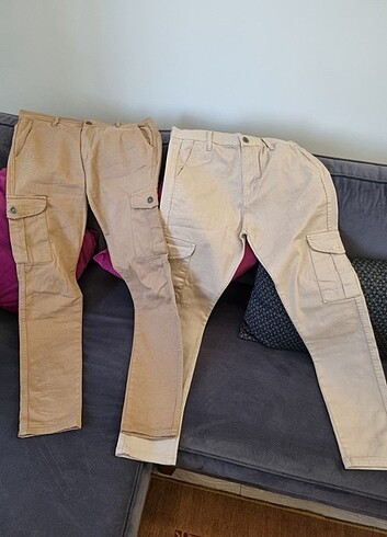 Diğer KARGO,2 ADET,DAMGA JEANS,S,CAMEL VE TAŞ RENK