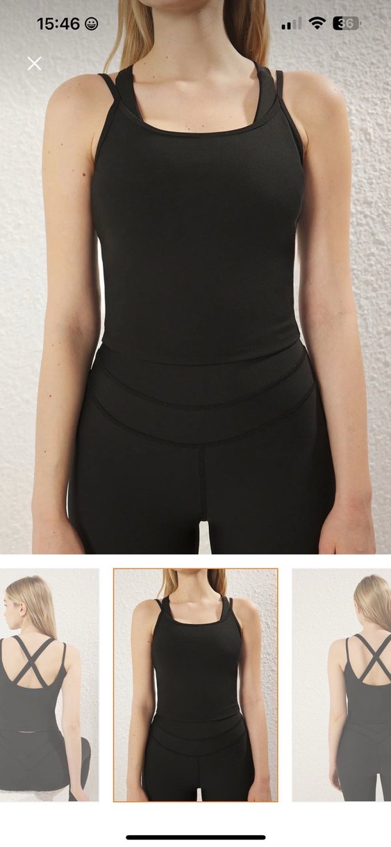 Trendyolmilla Siyah Destekli Örme Spor Takım - Görsel 4