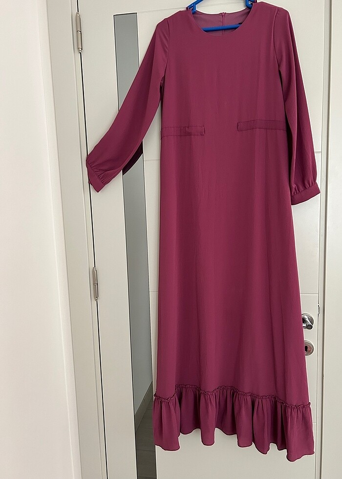 Uzun astarlı viskon elbise - Görsel 2