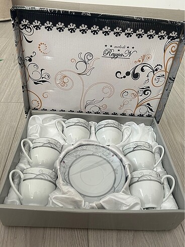 6 kişilik çay&nescafe porselen fincan takımı - Görsel 2