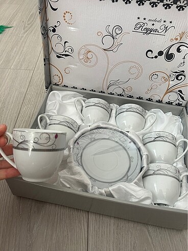 6 kişilik çay&nescafe porselen fincan takımı - Görsel 3