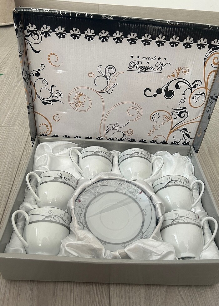 6 kişilik çay&nescafe porselen fincan takımı - Görsel 2