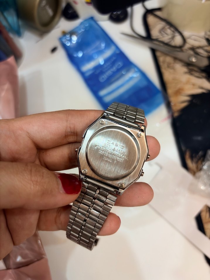 Casio wr Dijital Retro Gümüş kol Saat - Görsel 3