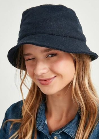 Lacivert Denim Kadın Şapka