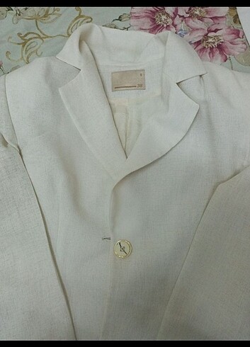 Beyaz bleazer ceket