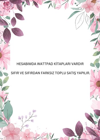 HESABIMDA WATTPAD KİTAPLARI VARDIR