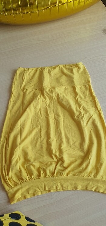 m Beden sarı Renk Straplez bluz 
